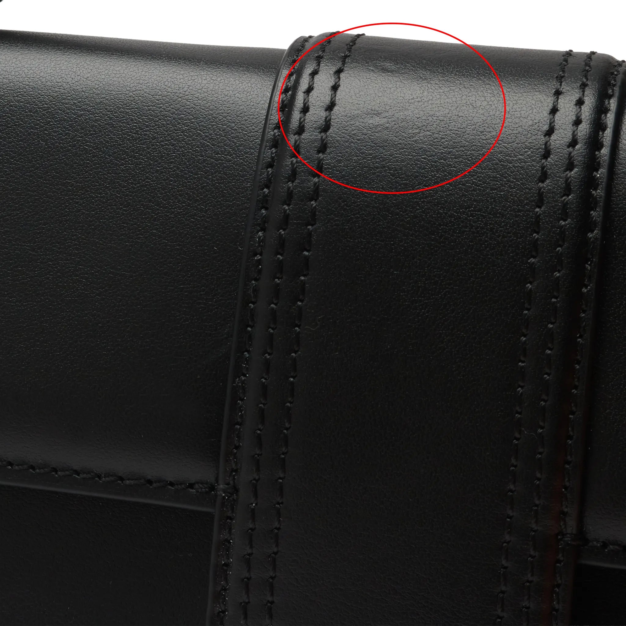 Detailed View of Jacquemus Large Bambino Black Crossbody Bag (Minor Dents)